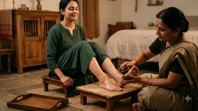 गहरी और सुकून भरी नींद की कुंजी हैं सदियों पुरानी पादभ्यंग और कांसा थाली थेरेपी, आज ही करें ट्राई गहरी और सुकून भरी नींद की कुंजी हैं सदियों पुरानी पादभ्यंग और कांसा थाली थेरेपी, आज ही करें ट्राई