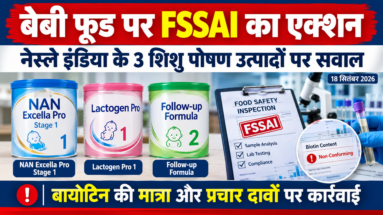 बेबी फूड पर FSSAI का एक्शन बेबी फूड पर FSSAI का एक्शन