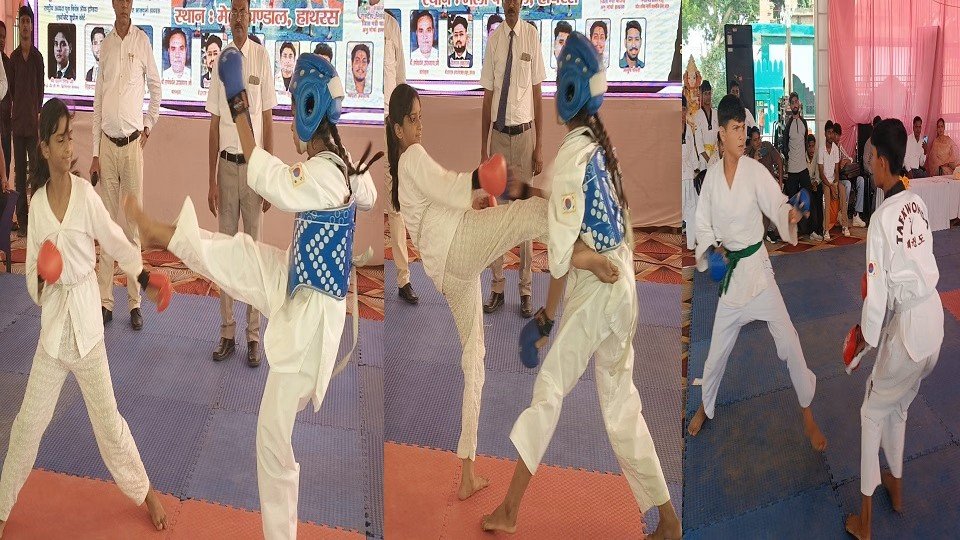 हाथरस दाऊजी मेले में कराटे का रोमांच: 100 खिलाड़ियों ने दिखाया दम हाथरस दाऊजी मेले में कराटे का रोमांच: 100 खिलाड़ियों ने दिखाया दम